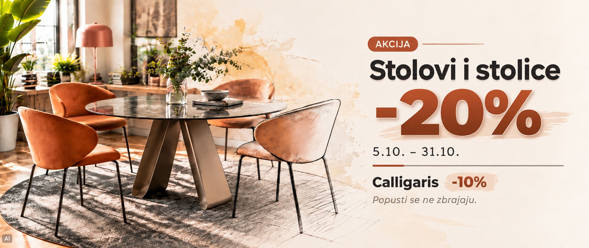 Popust na stolove i stolice