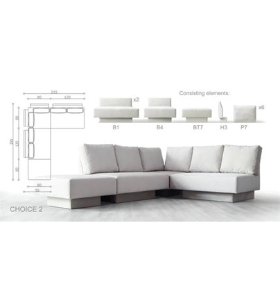Sjedeća garnitura Choice 2 set, tkanine Phoenix/Icon