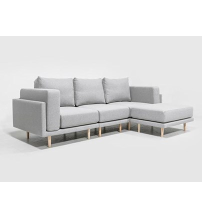 Sjedeća garnitura Clooods 2M, 17 cm nogice, tkanine Mollia/Alure