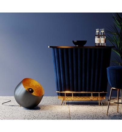 Podna lampa Apollon Smooth Graphite fi50cm