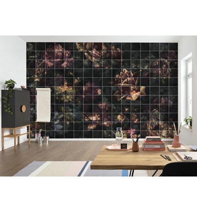 Tapeta Tiles Flowers