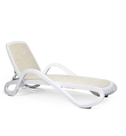 Ležaljka ALFA WHITE-WHITE FABRIC