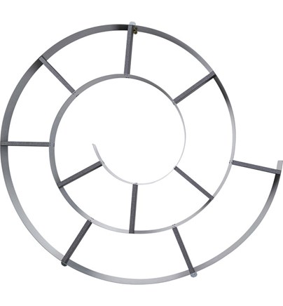 Wall Poličar Snail silver-grey