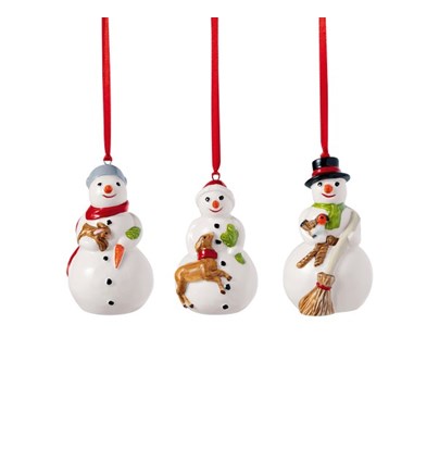 Nostalgic Ornaments Ukrasni snjegovići 3 kom
