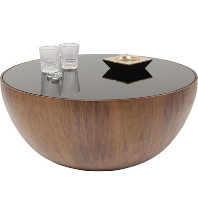Klub stolić Tear Drops Walnut fi80cm