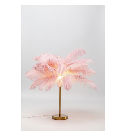 Stolna lampa Feather Palm Pink 60cm